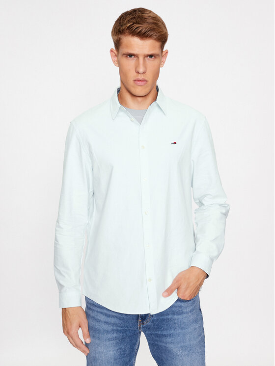 Tommy Jeans Krekls Classic Oxford DM0DM15408 Zaļš Classic Fit