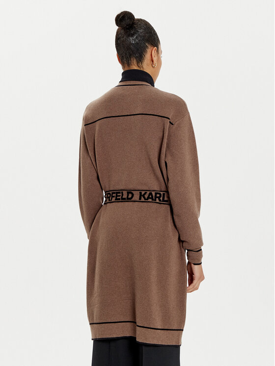 KARL LAGERFELD KARL LAGERFELD Kardiganas 240W2020 Smėlio Regular Fit
