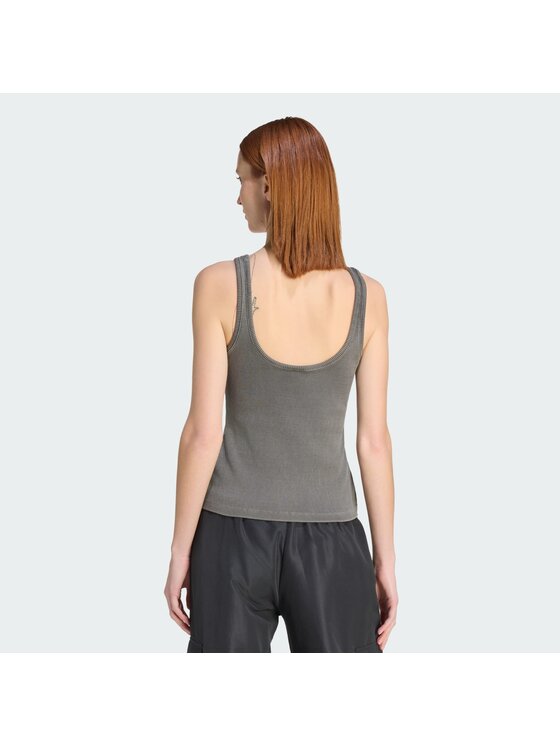 adidas adidas Top essentials linear tank Czarny Slim Fit