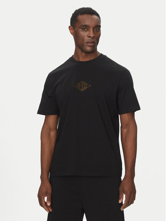 HUGO HUGO T-Shirt Darunu 50534951 Czarny Relaxed Fit