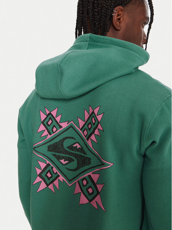 Quiksilver Quiksilver Суитшърт Graphic EQYFT05131 Зелен Regular Fit