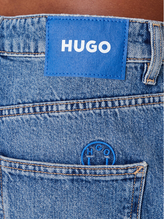 HUGO HUGO Jeans hlače Leni_B 50546357 Modra Loose Fit