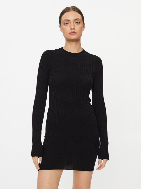 Noisy May Úpletové šaty Nancy 27026902 Čierna Slim Fit