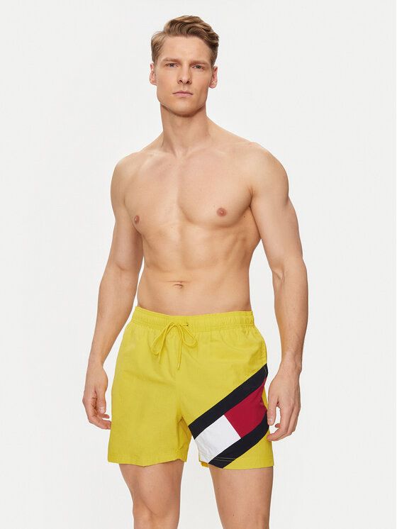 Tommy Hilfiger Tommy Hilfiger Szorty kąpielowe UM0UM02048 Żółty Slim Fit