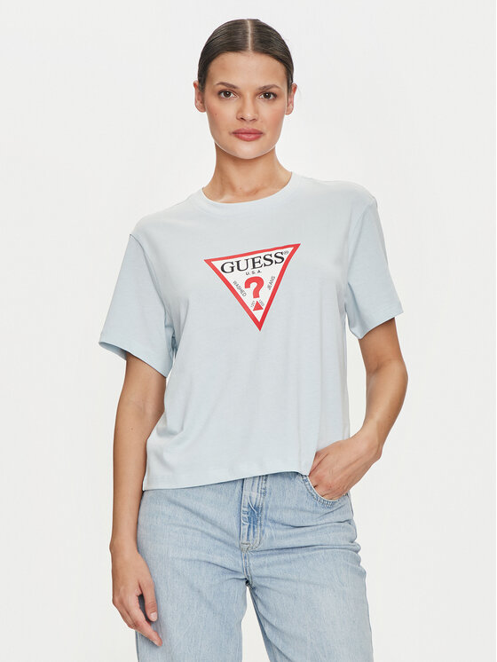 Guess Jeans Guess Jeans T-shirt W4YI73 K8HM0 Plava Regular Fit