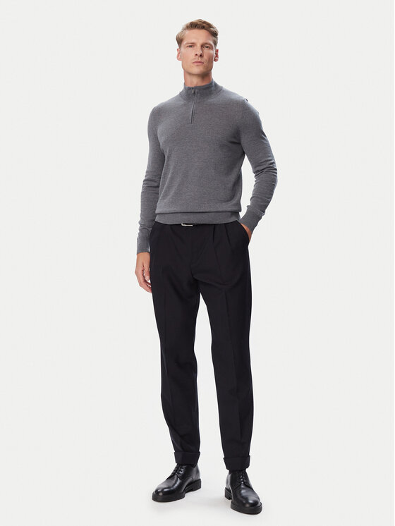 BOSS BOSS Sweter H-Ebenji  50565499 Szary Regular Fit
