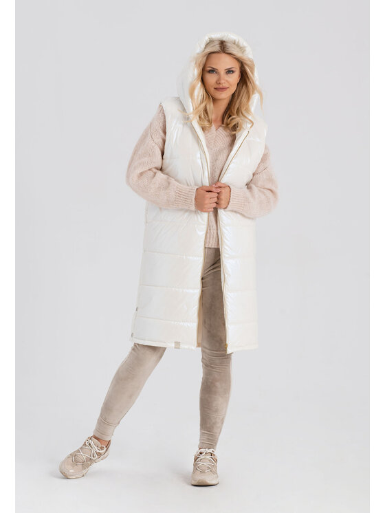 Look Made With Love Look Made With Love Bezrękawnik Pearl Look 934 Biały Feminine Fit