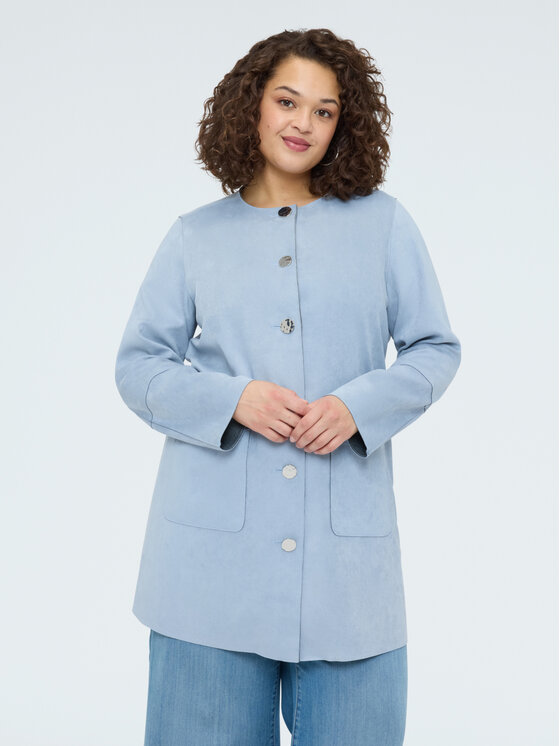 Fiorella Rubino Fiorella Rubino Płaszcz zimowy 0000L000052N013 Turkusowy A-Line Fit