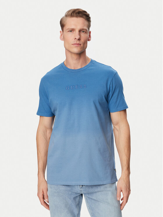Guess Tricou M6GI29 K3258 Albastru Regular Fit
