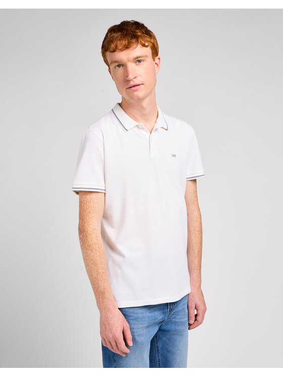 Lee T-Shirt, rozmiar XXL Biały, PIQUE POLO
