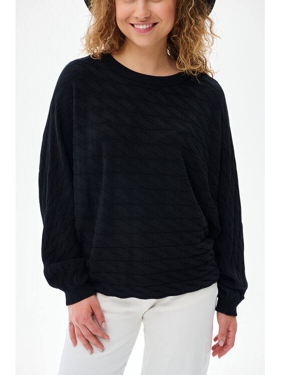 blue shadow blue shadow Bluzka Kally Czarny Regular Fit