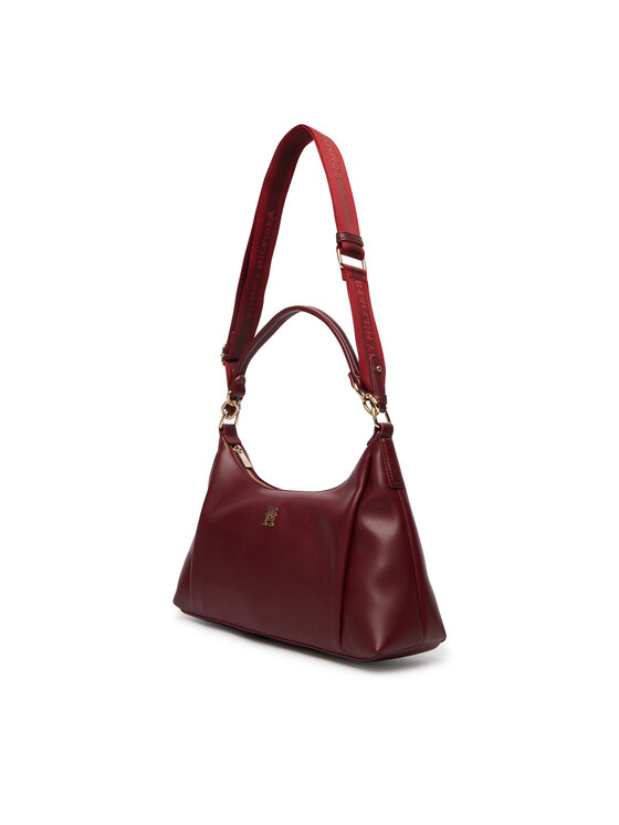 Tommy Hilfiger Tommy Hilfiger Torebka Th Essential Shoulder Bag AW0AW18374 Bordowy