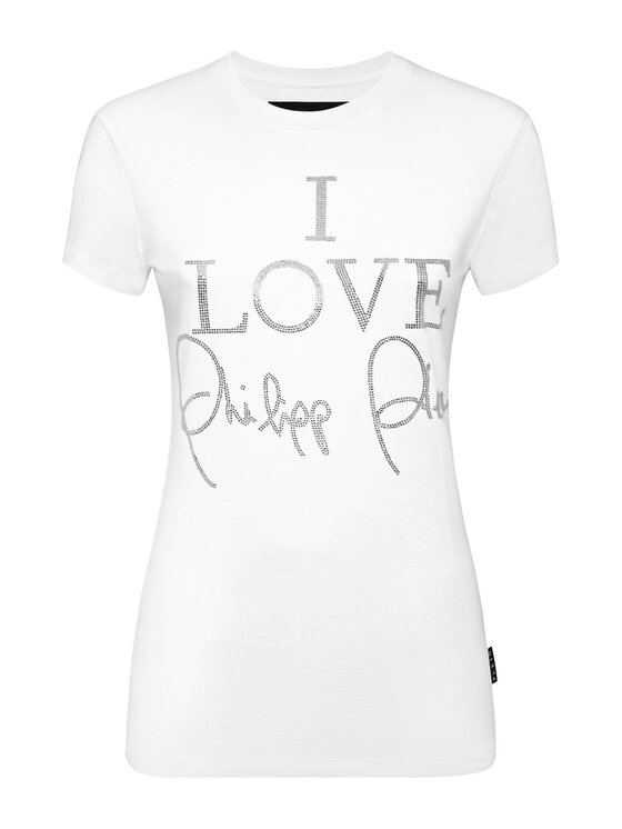 PHILIPP PLEIN PHILIPP PLEIN Tričko 9447 Biela Skin Tight Fit