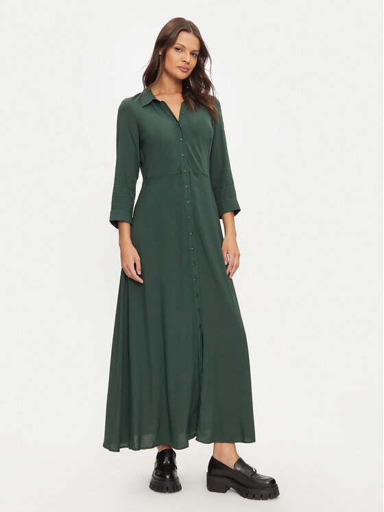 YAS Košeľové šaty Savanna 26022663 Zelená Loose Fit