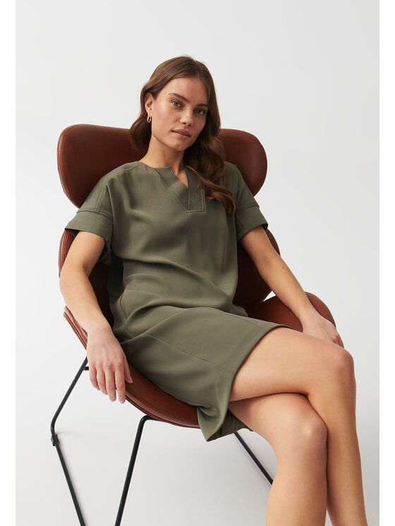 TATUUM TATUUM Každodenní šaty OWERITA Khaki Barrel Fit
