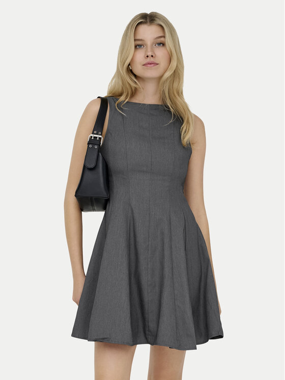 ONLY ONLY Ежедневна рокля Lunita 15370914 Тъмносив Regular Fit