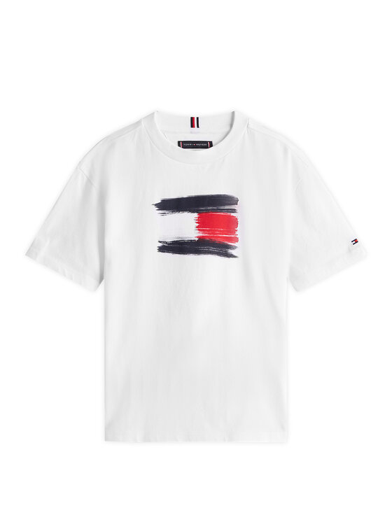 Tommy Hilfiger Tommy Hilfiger T-särk Flag Archive KB0KB10111 Valge Regular Fit