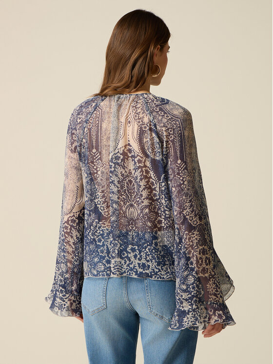 Oltre Oltre Blusa 2084J000864N0Z4 Blu Regular Fit