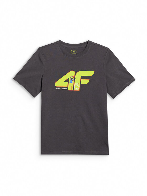 4F 4F T-Shirt WAVE RIDERS CLUB Szary ciemny Regular Fit