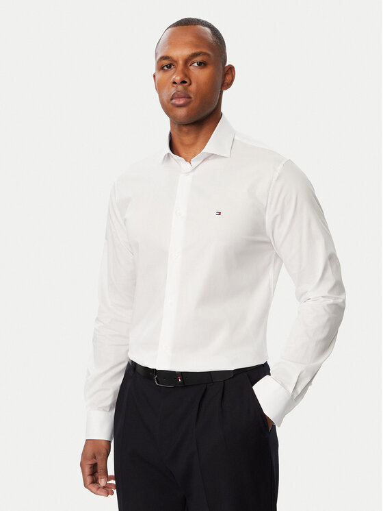 Tommy Hilfiger Tommy Hilfiger Särk MW0MW44710 Valge Slim Fit