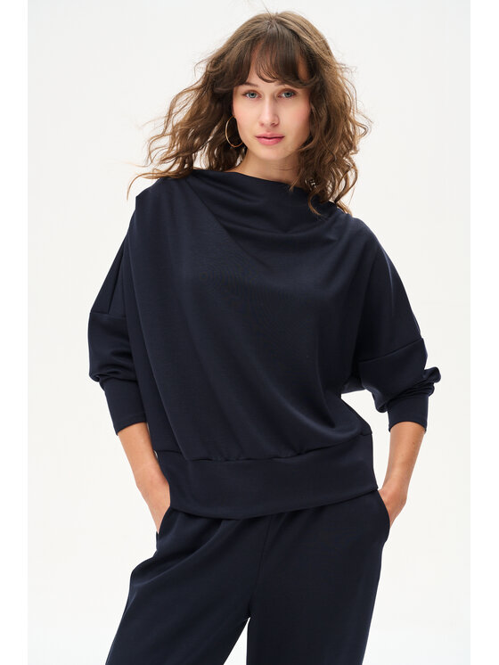 blue shadow blue shadow Bluza Tracy Granatowy Regular Fit