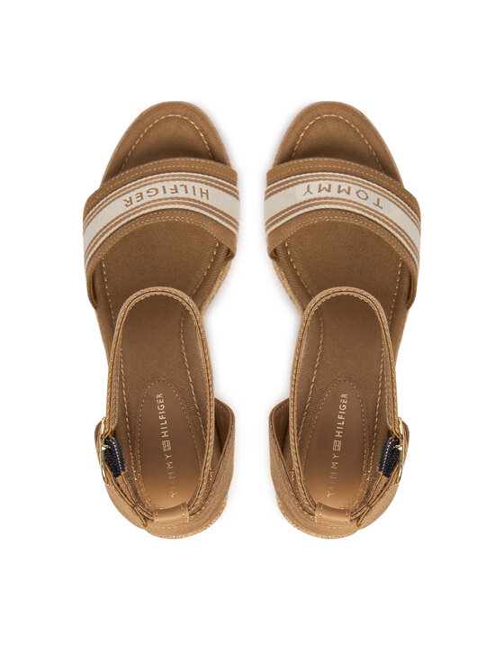 Tommy Hilfiger Tommy Hilfiger Espadrilles High Wedge Espad Webbing FW0FW09342 Bézs