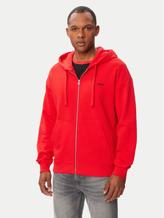 HUGO HUGO Majica dugih rukava Dapozip 50548651 Crvena Relaxed Fit