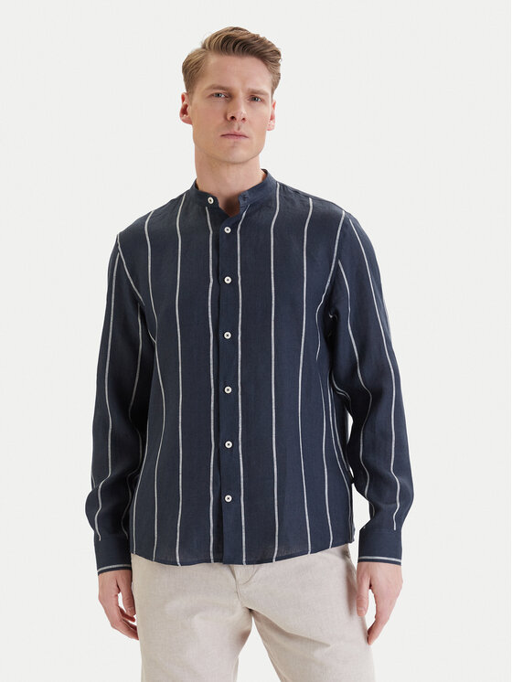 Bugatti Bugatti Hemd 9550-78954C Dunkelblau Casual Fit