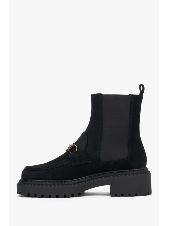 Estro Estro Μποτάκια με λάστιχο ER00118381 Μαύρο