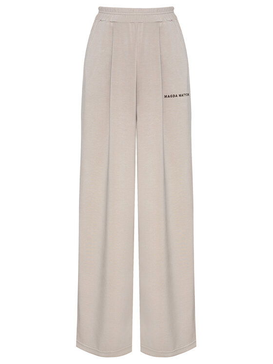 Magda Matyja Magda Matyja Spodnie dresowe JETLAG TROUSERS BEIGE Beżowy Loose Fit