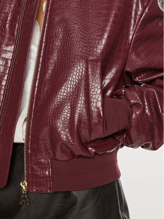 Patrizia Pepe Patrizia Pepe Ādas imitācijas jaka 8O0136 E050 Bordo Regular Fit