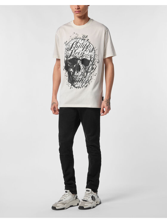 PHILIPP PLEIN PHILIPP PLEIN T-shirt 24635 Bianco Regular Fit