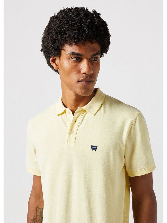 Wrangler Wrangler Polo REFINED POLO SHIRT Żółty Regular Fit