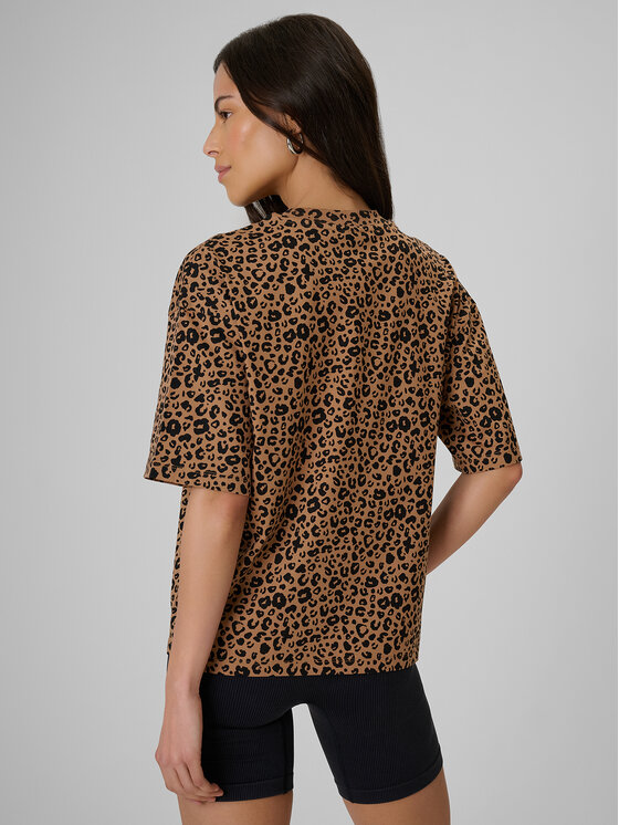 4F 4F T-Shirt ESSENTIAL Brązowy jasny Loose Fit