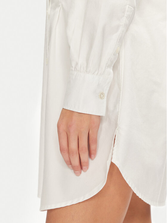 Tommy Jeans Tommy Jeans Rochie tip cămașă DW0DW20471 Alb Regular Fit