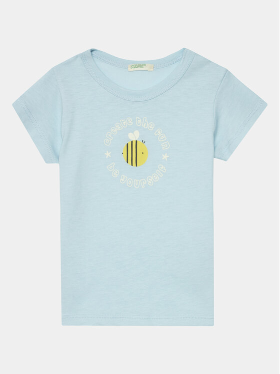 United Colors Of Benetton United Colors Of Benetton T-Shirt 3I1XA104H Himmelblau Regular Fit