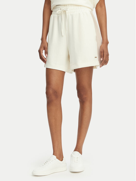 BOSS BOSS Pantaloni scurți sport Mirage 50561103 Crem Relaxed Fit
