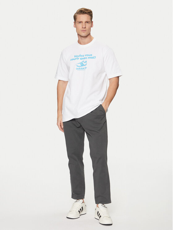 adidas adidas T-krekls Graphic Tee JC8365 Balts Regular Fit