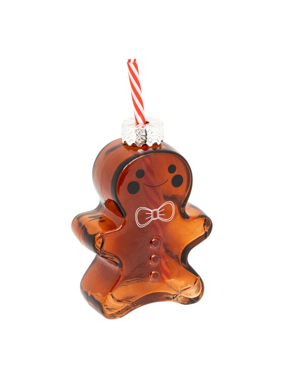 MIAhome MIAhome Kubek szklany Gingerbread, ze słomką, 280 ml Brązowy