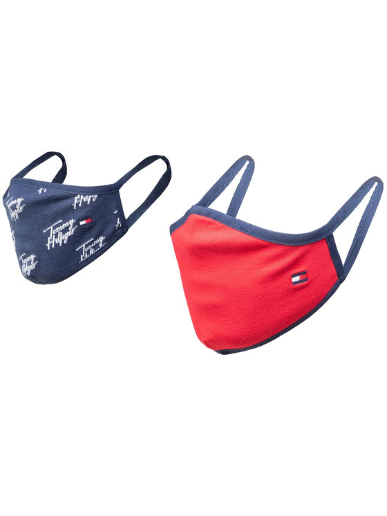 Tommy Hilfiger Tommy Hilfiger Stoffmasken-Set Kids Face Covers 2-Pack AU0AU01188 Dunkelblau
