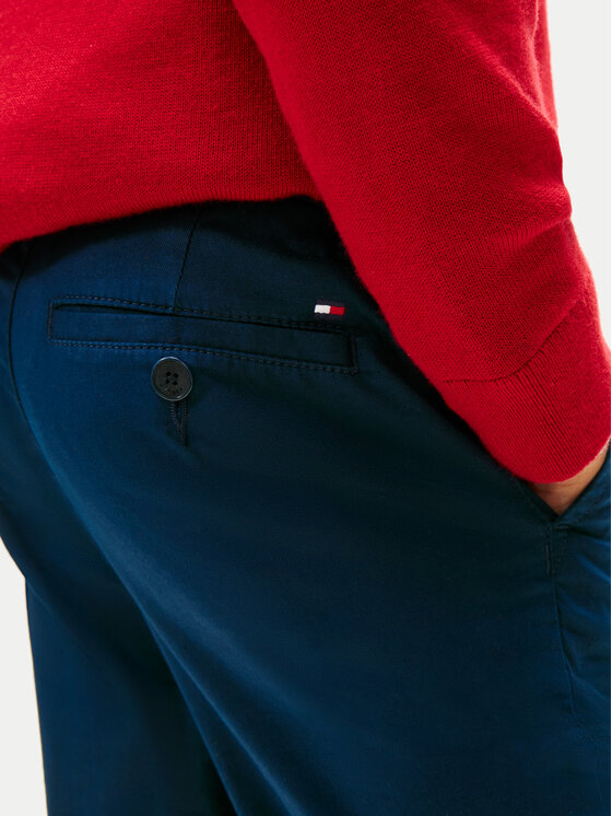 Tommy Hilfiger Tommy Hilfiger Chinosy 1985 KB0KB09638 D Granatowy Slim Fit