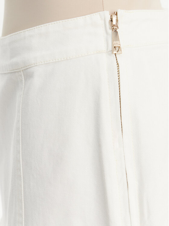 Guess Guess Mini sukňa W5GD87 WH610 Écru Regular Fit