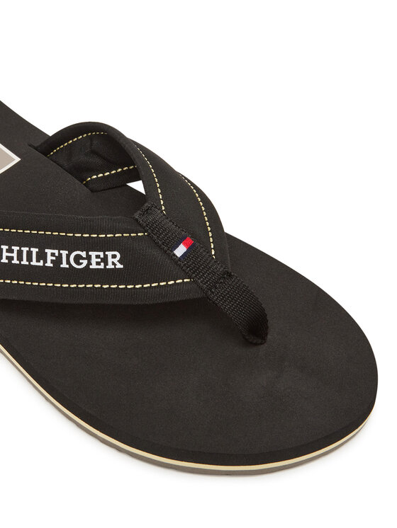 Tommy Hilfiger Tommy Hilfiger Japonki Hilfiger H Padded Beach Sandal FM0FM05536 Czarny