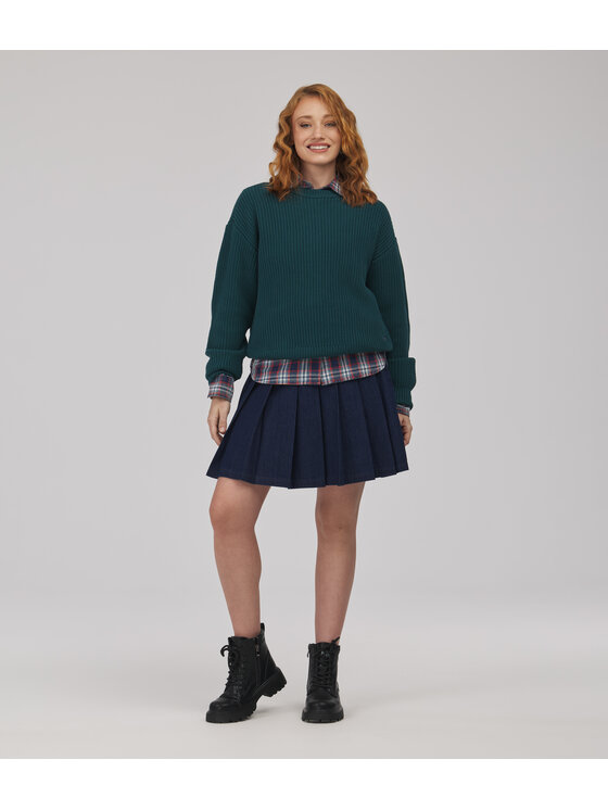 Lee Cooper Lee Cooper Sweter YANA Zielony ciemny Regular Fit