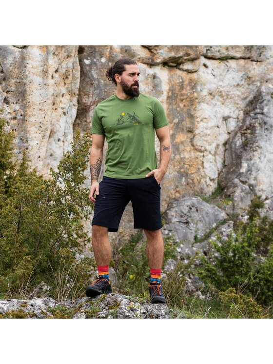 Alpinus Alpinus T-Shirt Patkhor Zielony Regular Fit