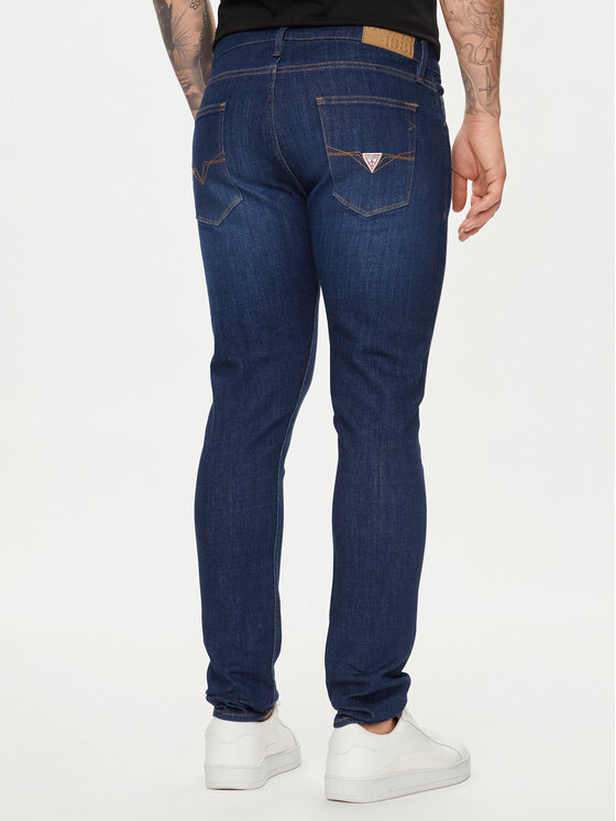 Guess Guess Jeans hlače M4YA27 D5DG1 Modra Super Skinny Fit