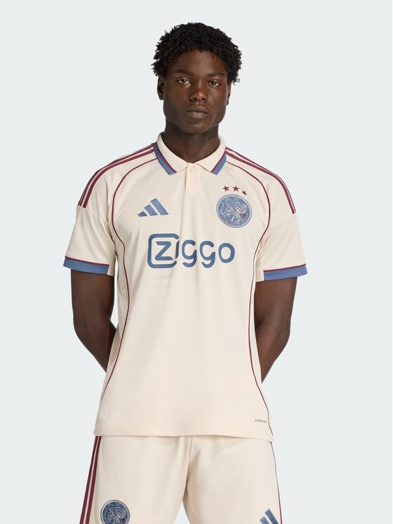 adidas adidas Koszulka techniczna Ajax Amsterdam 25/26 Third Jersey Beżowy Slim Fit