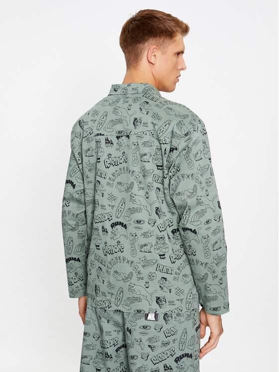 Puma Puma Košulja RIPNDIP 622198 Zelena Relaxed Fit