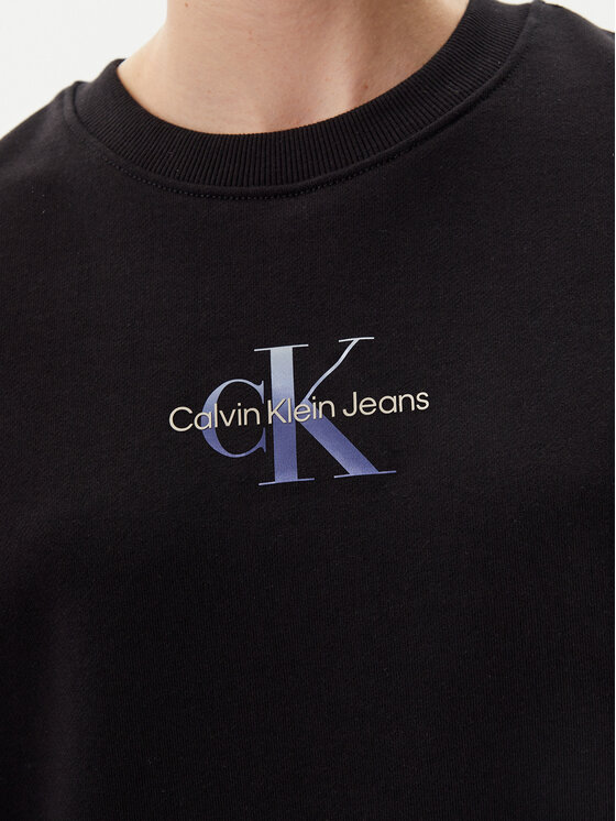 Calvin Klein Jeans Calvin Klein Jeans Felpa Gradient Monologo J20J225360 Nero Regular Fit