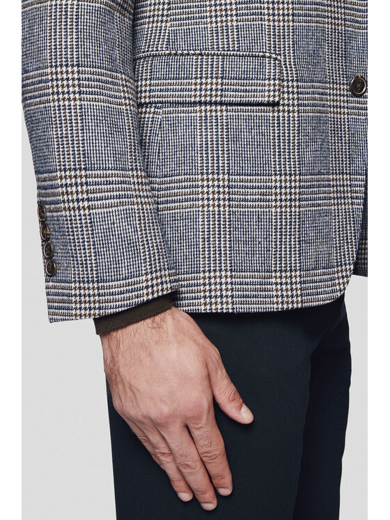Lancerto Lancerto Marynarka Faenza MA131224000018 Szary Regular Fit